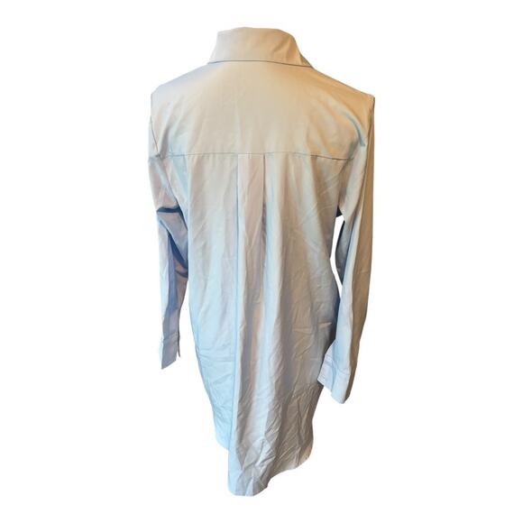 Light Blue Button Down Tunic Blouse Size S - Picture 2 of 5